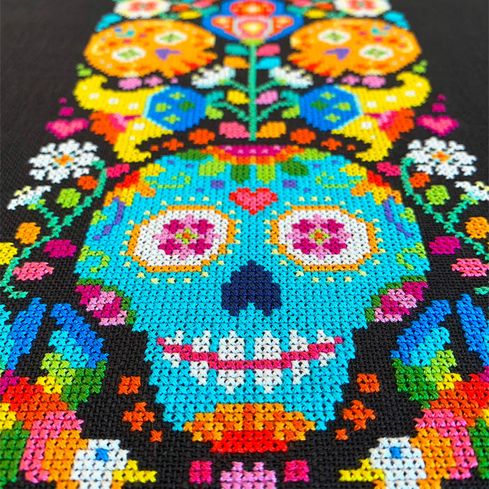 Memento Mori Cross Stitch Pattern-Stitched Modern