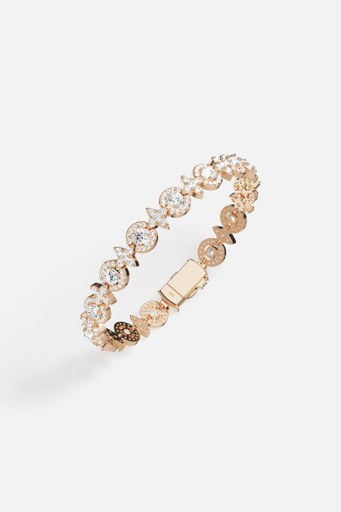 APM Bracelet in rhodium finish, a delicate constellation of light and elegance.
