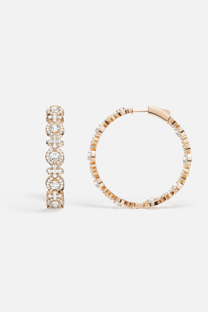 APM Hoop Earrings, a radiant golden circle sparkling with effortless allure.