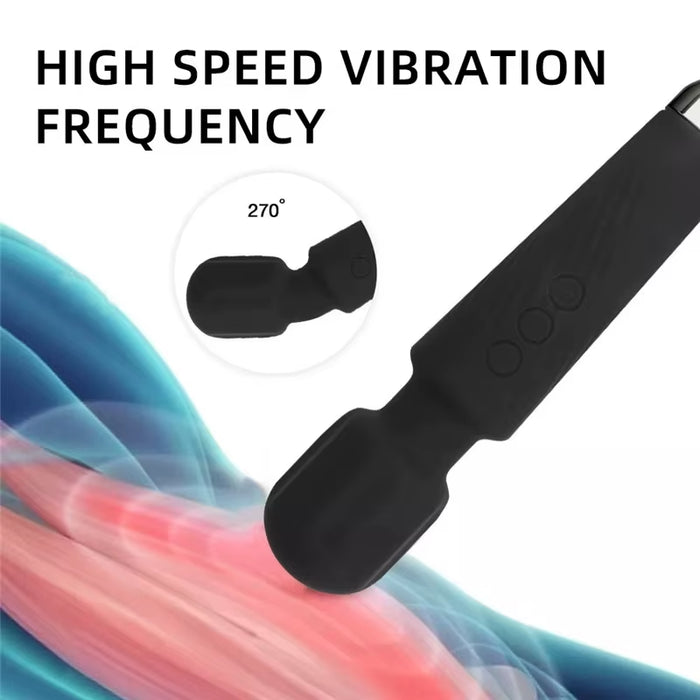 Mic Vibrator Cordless Handheld Multi-Speed AV Wand Sex Vibration Mini Personal Body Wand Massager