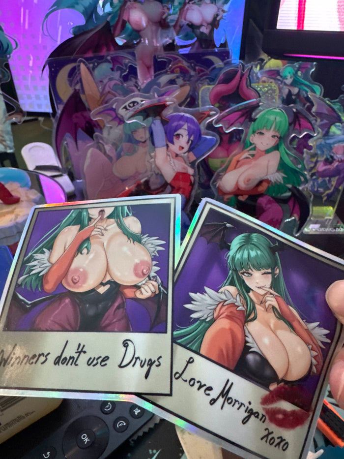 Morrigan's Motivational Memento Polaroid Spot Holo Sticker