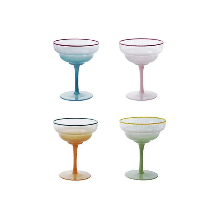 Ombre Stemmed Coupe Glass