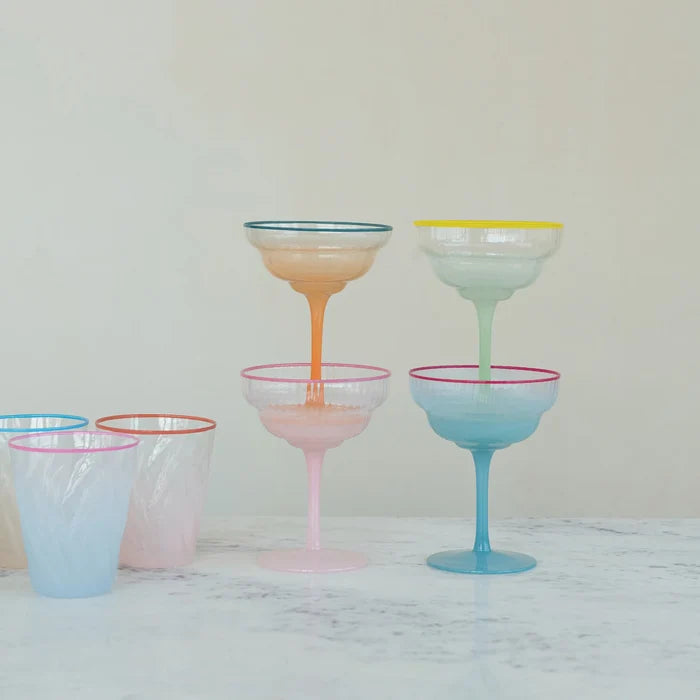 Ombre Stemmed Coupe Glass