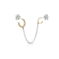 ORB TWO TONE DANGLE CHAIN HUGGIES