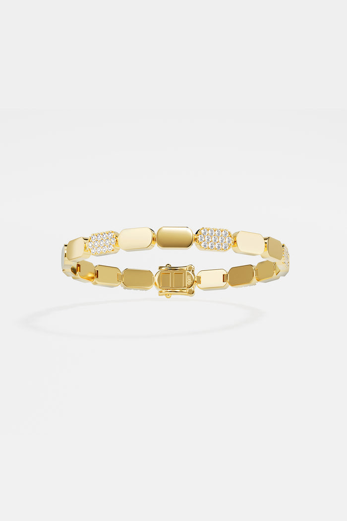 APM Bracelet in golden color, a bold statement of modern elegance.