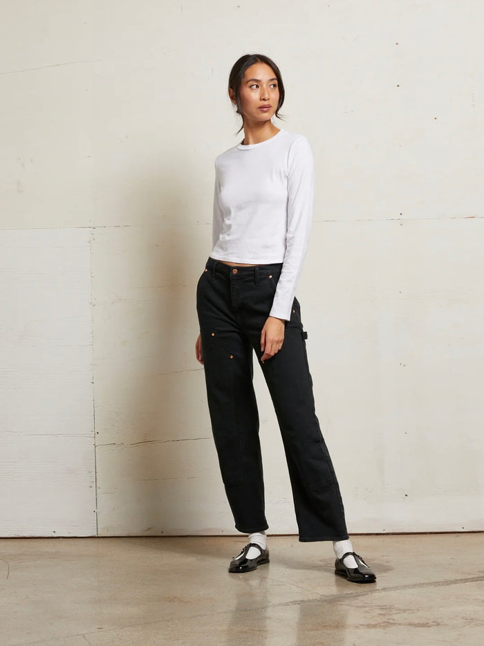 Perfect White Jamie Recycled Cotton Long Sleeve Tee