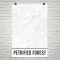 Petrified Forest National Park Topographic Map Art