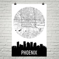 Phoenix Skyline Silhouette Art Prints
