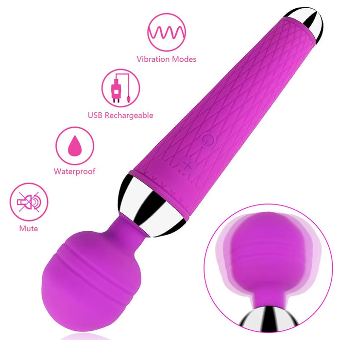Powerful Vibrating Clitoris Stimulator G Spot Massager Erotic Mini Wand Vibrator Adult Sex Toys