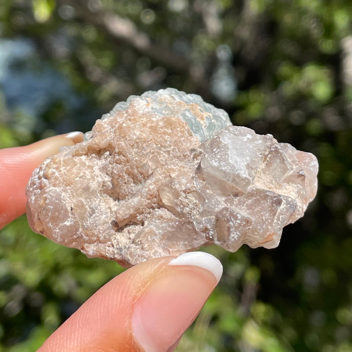 Prehnite on Quartz Matrix, Specimen from Xoboxobos, Brandberg District, Namibia