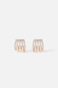APM Multi-Row Hoop Earrings, a shimmering cascade of light and modern allure.