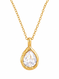 Rae & Jade 18K Gold Crystal Pear Necklace