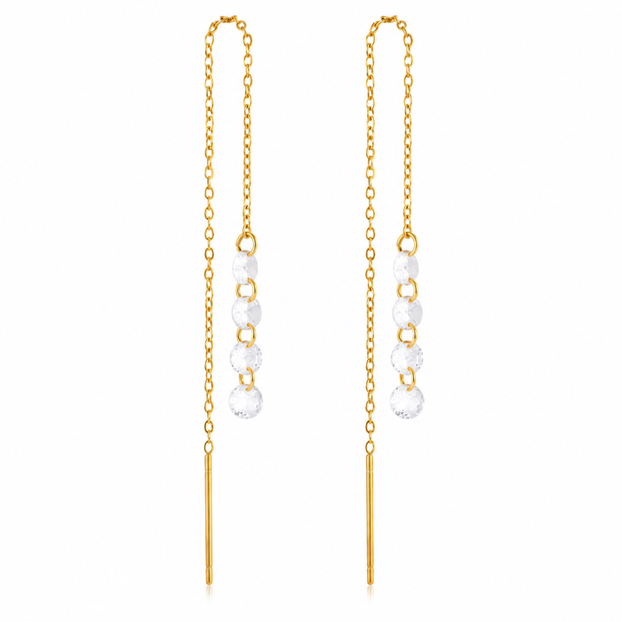 Rae & Jade Crystal Drop Threader Earrings