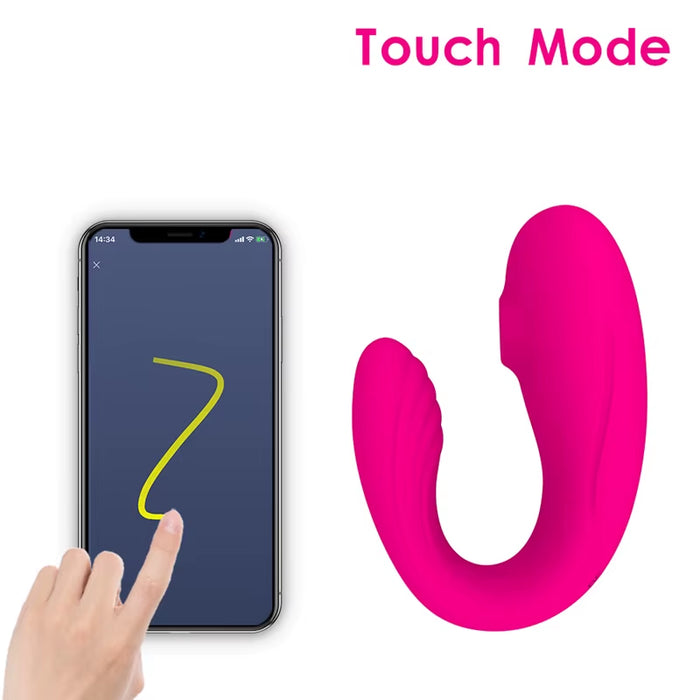 Rechargeable Clit Sucking G-Spot U Shaped Vibrator Dildo App Wireless Remote Control Wearable Couple Vibrator