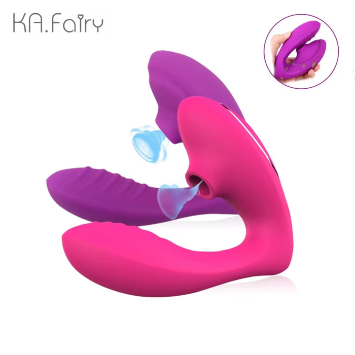 Rechargeable Pulse Vibration Clitoral Suction Vibrator Vaginal G Spot Stimulator