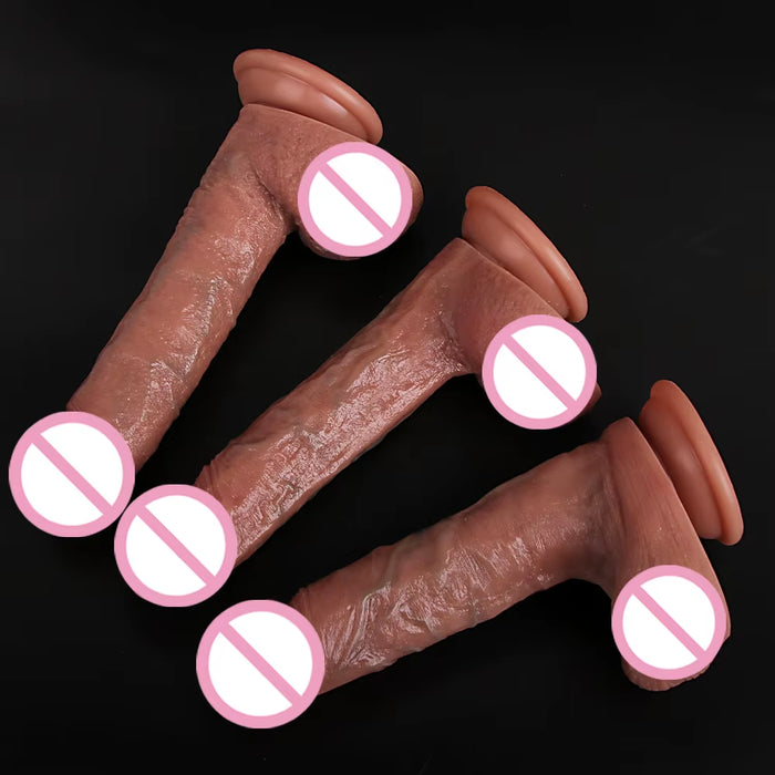 Remote Control Realistic Dildo Silicone Penis Thrusting 8.6 Inches
