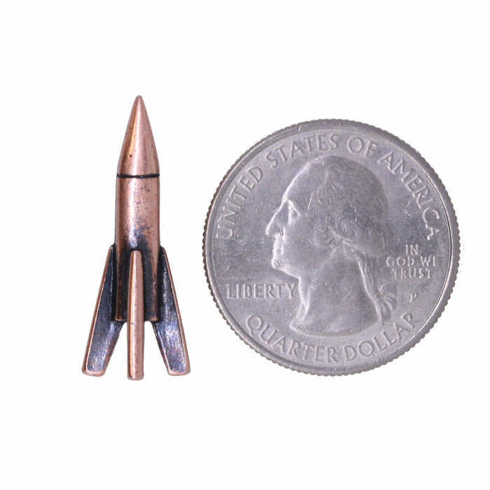 Rocket Copper Lapel Pin | lapelpinplanet