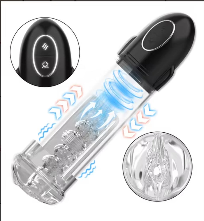 Rocket Shape Masturbator Toys 9 Types Powerful Suction Modes Male Masturbators - Male Sex Toy