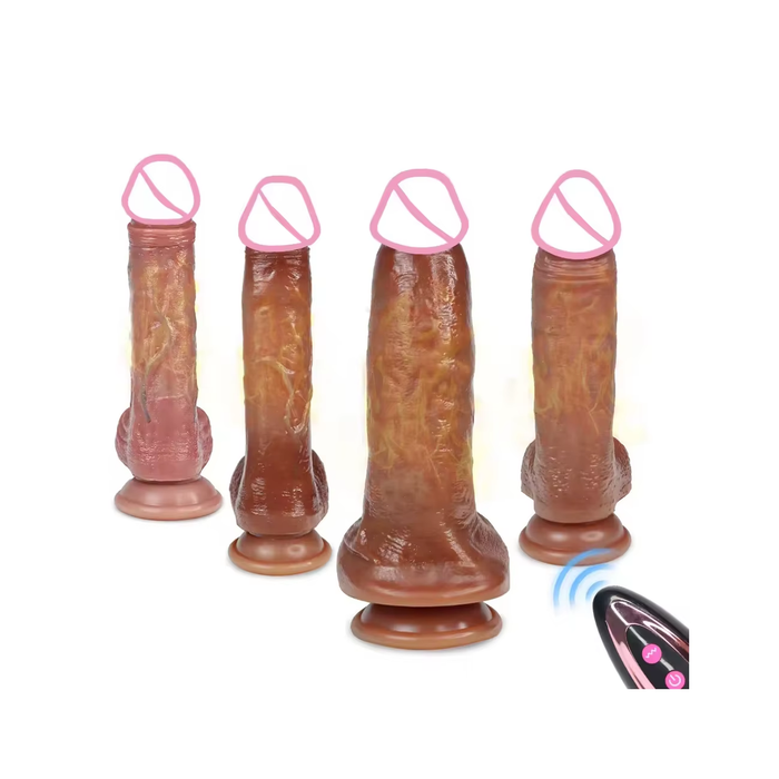 S-Hande Thrusting Liquid Silicone Heating Dildos Silicone 12 Inch Realistic Big Dildos Vibrator