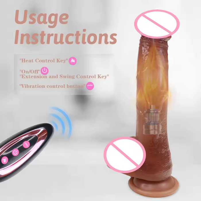S-Hande Thrusting Liquid Silicone Heating Dildos Silicone 12 Inch Realistic Big Dildos Vibrator