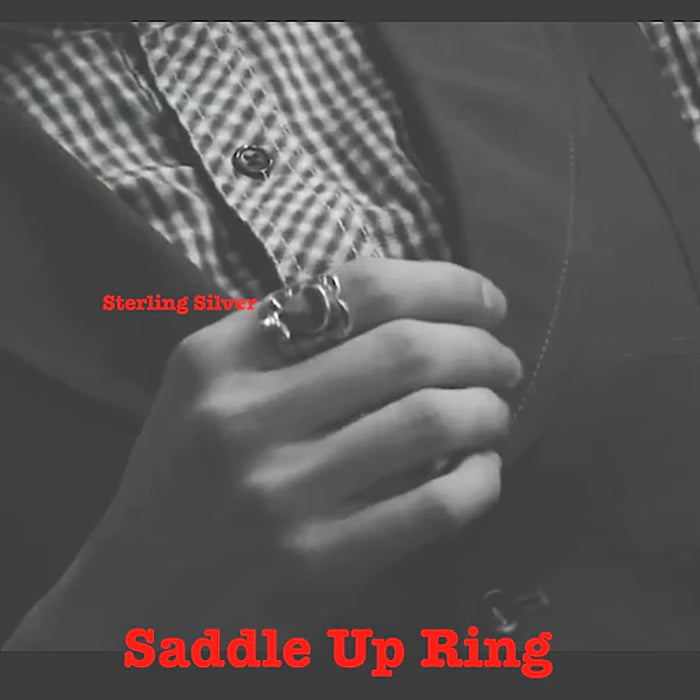 Hi, Ho, it's SILVER! A STERLING silver SADDLE Ring, that is! And adjustable and unisex. What is not to like? Want to be flirty--hold out your hand while wearing this Saddle Ring, wink and ask, "Can I give you a lift somewhere?" Okay, maybe not, but this whimsical Saddle Ring with Vintage oxidized finish really shows the details. Adjustable.