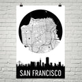 San Francisco Skyline Silhouette Art Prints
