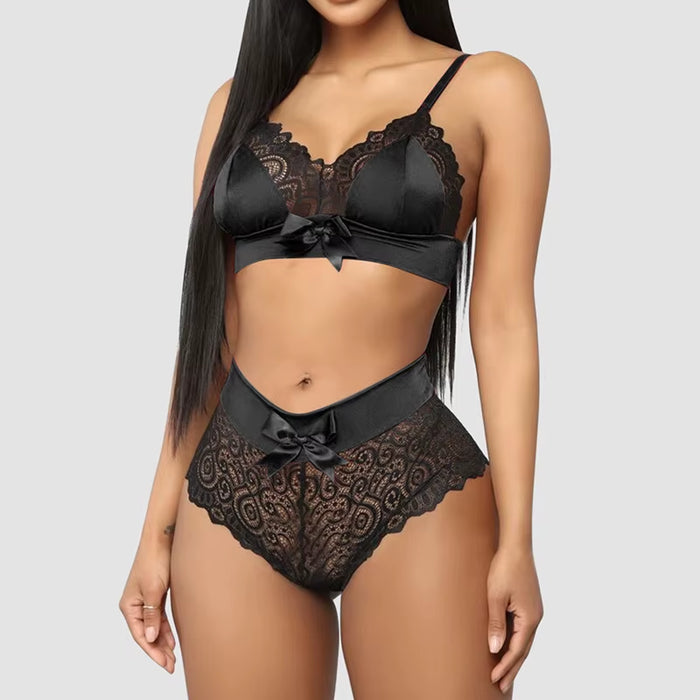 Sexy Exotic Sets Women Sexy Lingerie 2Pcs Bra and Panty Garters See through Underwear Lace Erotic