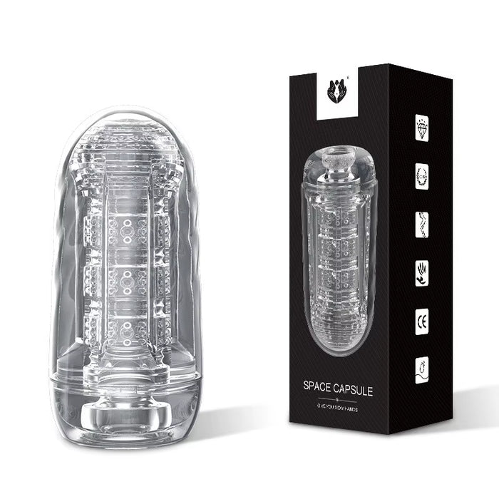 Silicone Male Masturbator Reality Masturbation Cup Male Sex Toys Transparent Aircraft Cup for Men Sex toy