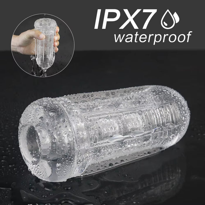 Silicone Male Masturbator Reality Masturbation Cup Male Sex Toys Transparent Aircraft Cup for Men Sex toy