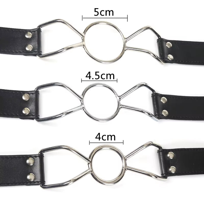 SM Sex Toys Adult Collar Forced Mouth Opening Iron Ring Deep Throat Mouth Plug Alternative Sex Props BDSM