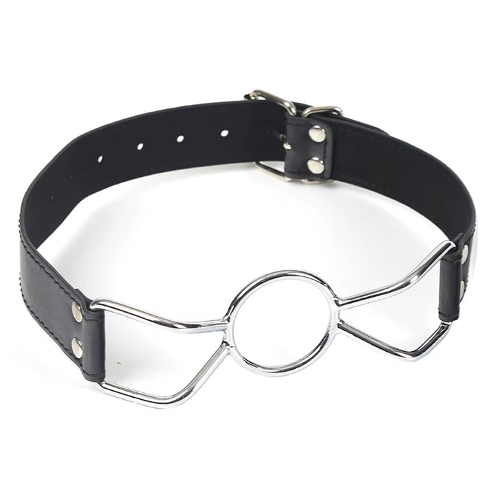 SM Sex Toys Adult Collar Forced Mouth Opening Iron Ring Deep Throat Mouth Plug Alternative Sex Props BDSM