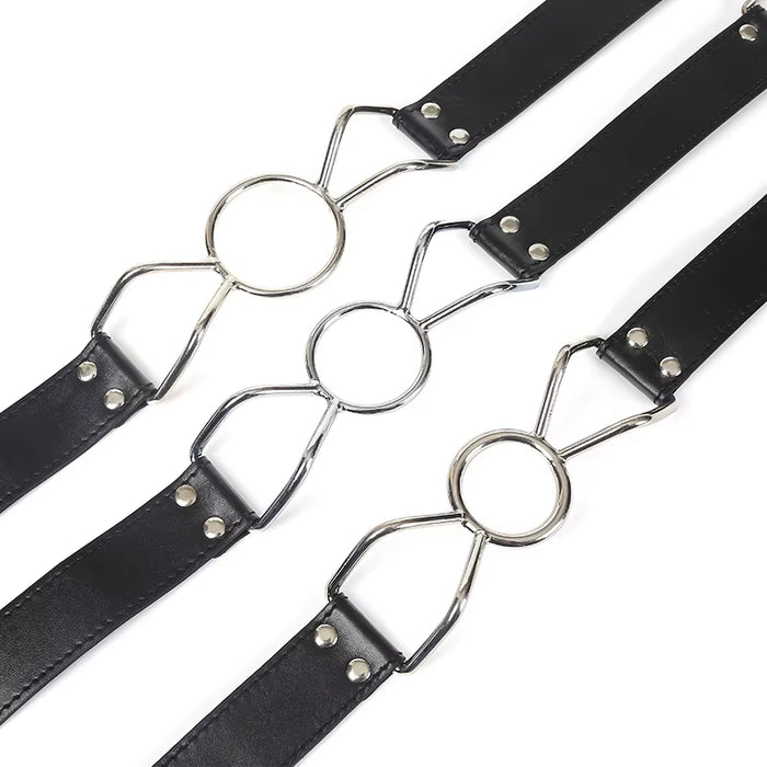 SM Sex Toys Adult Collar Forced Mouth Opening Iron Ring Deep Throat Mouth Plug Alternative Sex Props BDSM