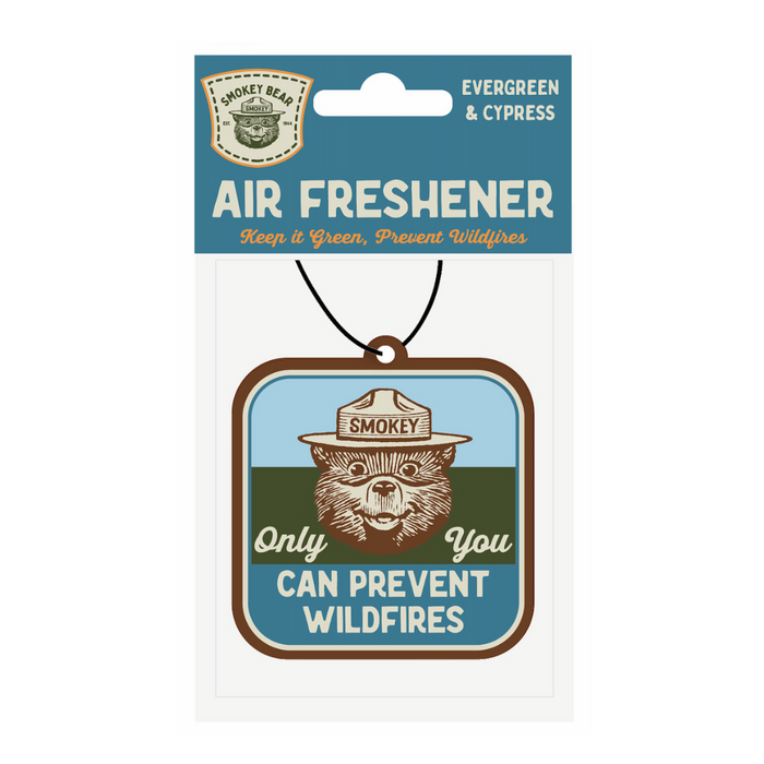 Smokey Bear Air Freshener - Evergreen & Cypress