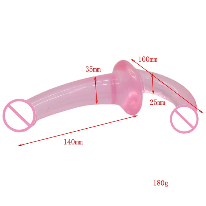 Soft Double Ended - Double Sided Dildo Strapless Strap-On Dildo Sex Toy with Two Heads