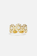 APM Ring in golden color, radiant blooms shimmering with quiet celestial charm.