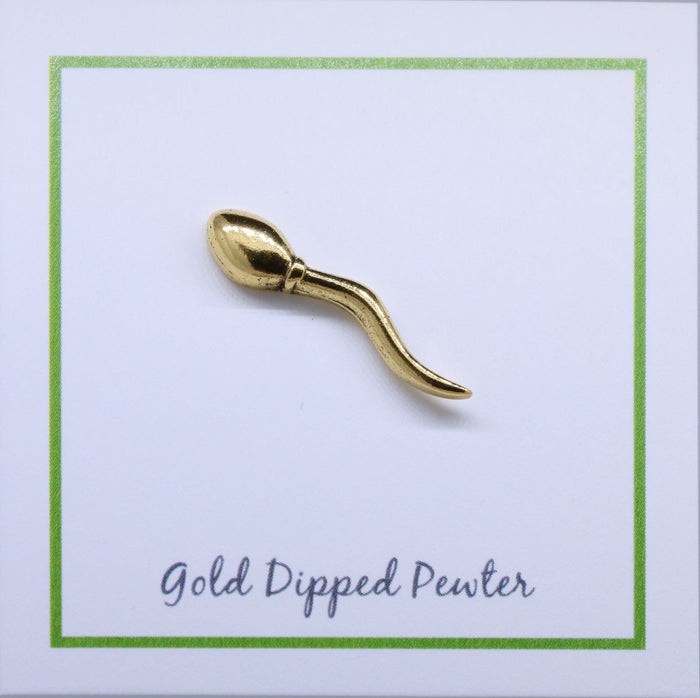 Sperm Gold Lapel Pin