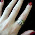 Sterling Silver Cross "Gumball" Ring