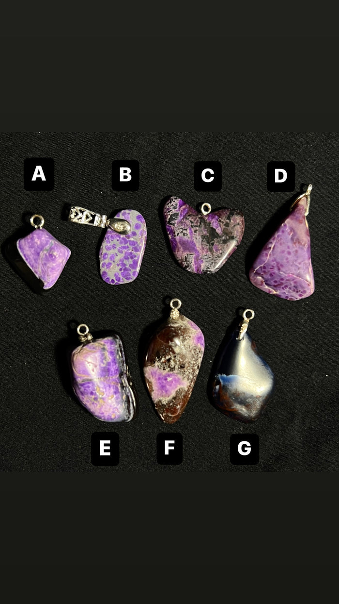 Sugilite Pendant, from N’chwaning Mine III, Kalahari Manganese Field, Northern Cape, South Africa