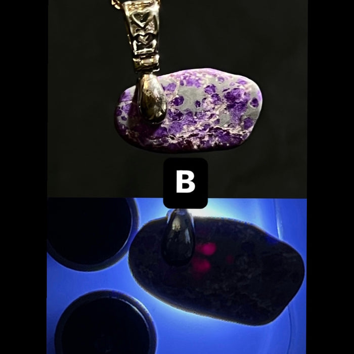 Sugilite Pendant, from N’chwaning Mine III, Kalahari Manganese Field, Northern Cape, South Africa
