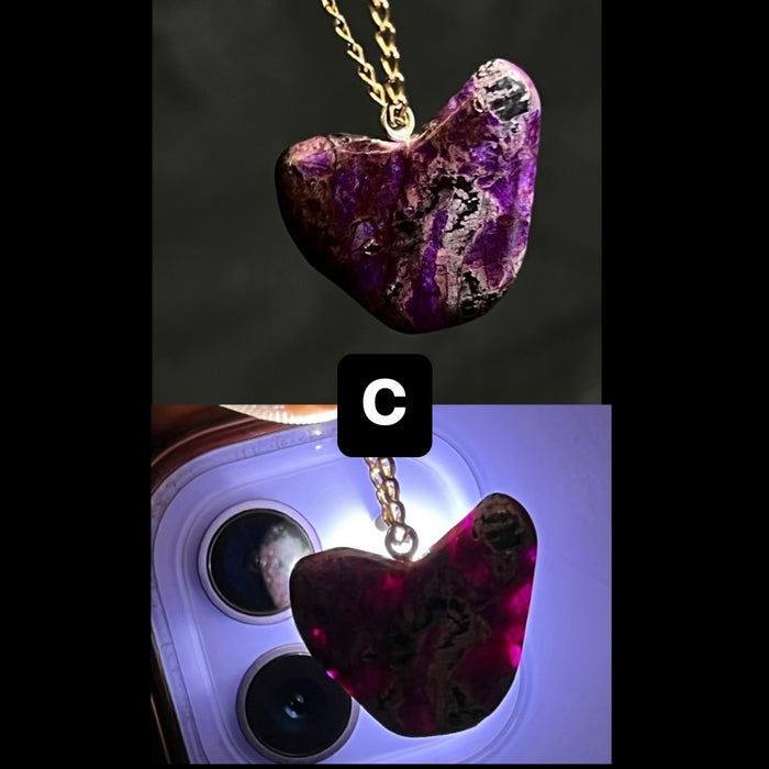 Sugilite Pendant, from N’chwaning Mine III, Kalahari Manganese Field, Northern Cape, South Africa
