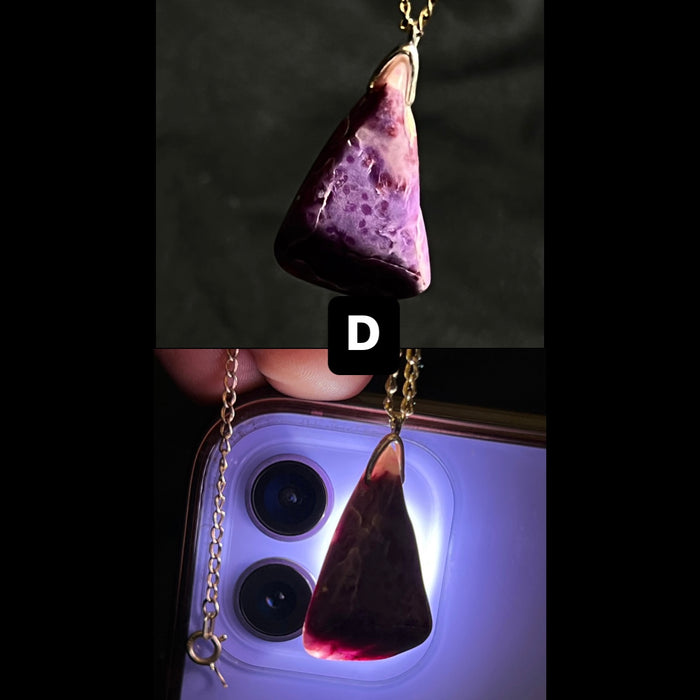 Sugilite Pendant, from N’chwaning Mine III, Kalahari Manganese Field, Northern Cape, South Africa