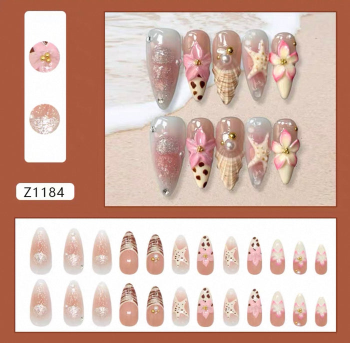 Summer nails 24pcs
