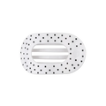 Teletie|White Polka Dot Flat Round Clip