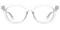 The Brook round eyeglasses in crystal clear acetate by Pair Eyewear