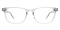The Casper rectangle eyeglasses in crystal clear acetate by Pair Eyewear