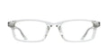 The Cedro rectangle eyeglasses in crystal clear acetate by Pair Eyewear