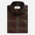 The Dark Brown Woodly Plaid Custom Shirt Custom Casual Shirt- Ledbury