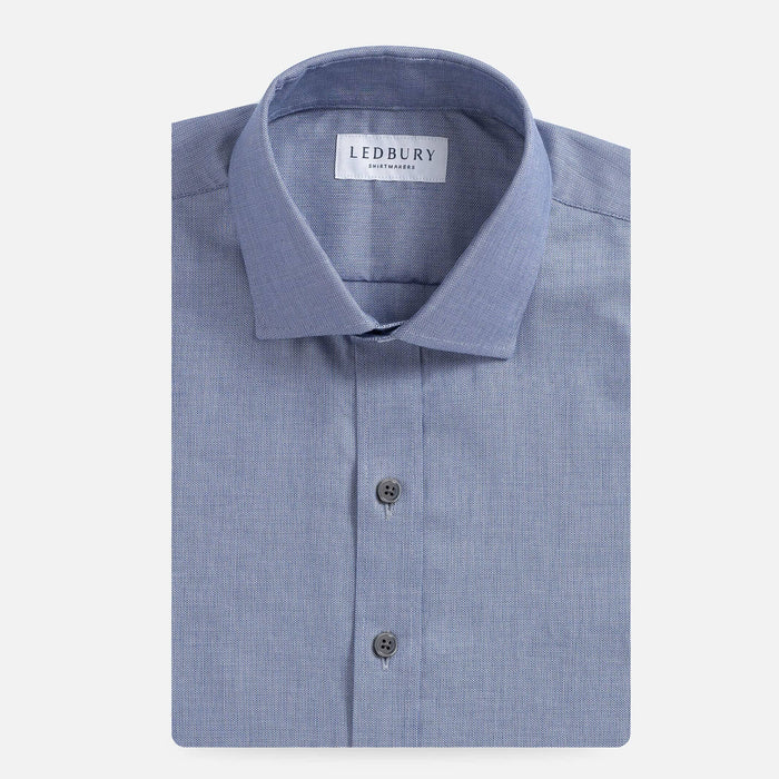 The Deep Blue Linden Dobby Dress Shirt Dress Shirt- Ledbury