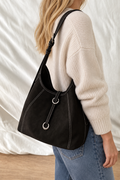 The Downtown Vegan Suede Oversized Tote