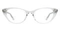 The ella cat eye eyeglasses in crystal clear acetate by Pair Eyewear